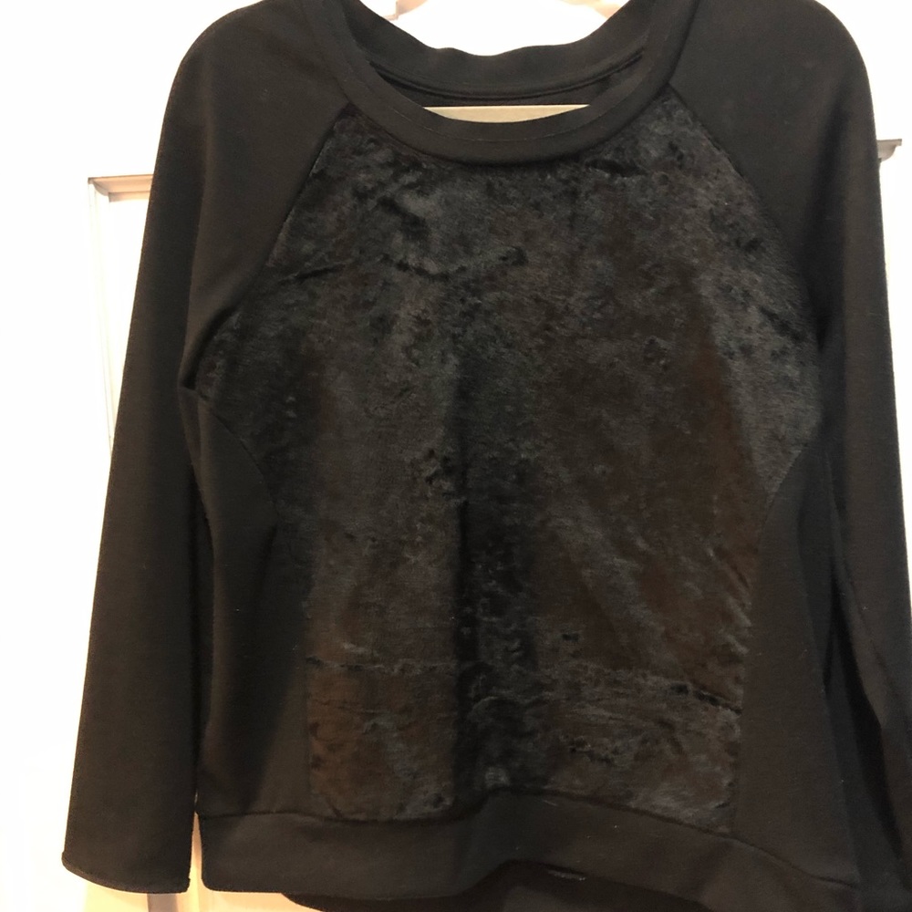 Elie Tahari faux fur front sweatshirt